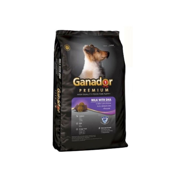 Thức ăn hạt Ganador Milk with DHA Puppy cho chó con gói 3kg