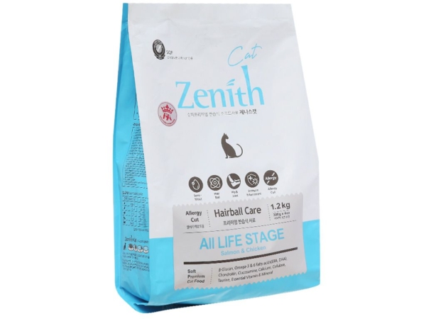 Thức ăn hạt mềm Zenith Cat Hairball cho mèo 1.2kg
